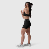 W039. Lycra Hybrid Sports Bra - Black