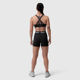W039. Lycra Hybrid Sports Bra - Black