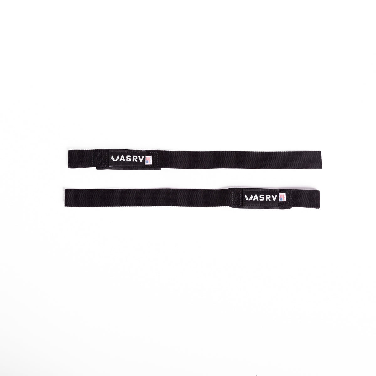 Padded Lifting Straps in black, pair displayed on white background