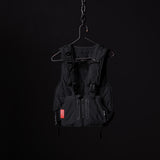 flatlay 2018 Technical Vest in black, front view on hanger