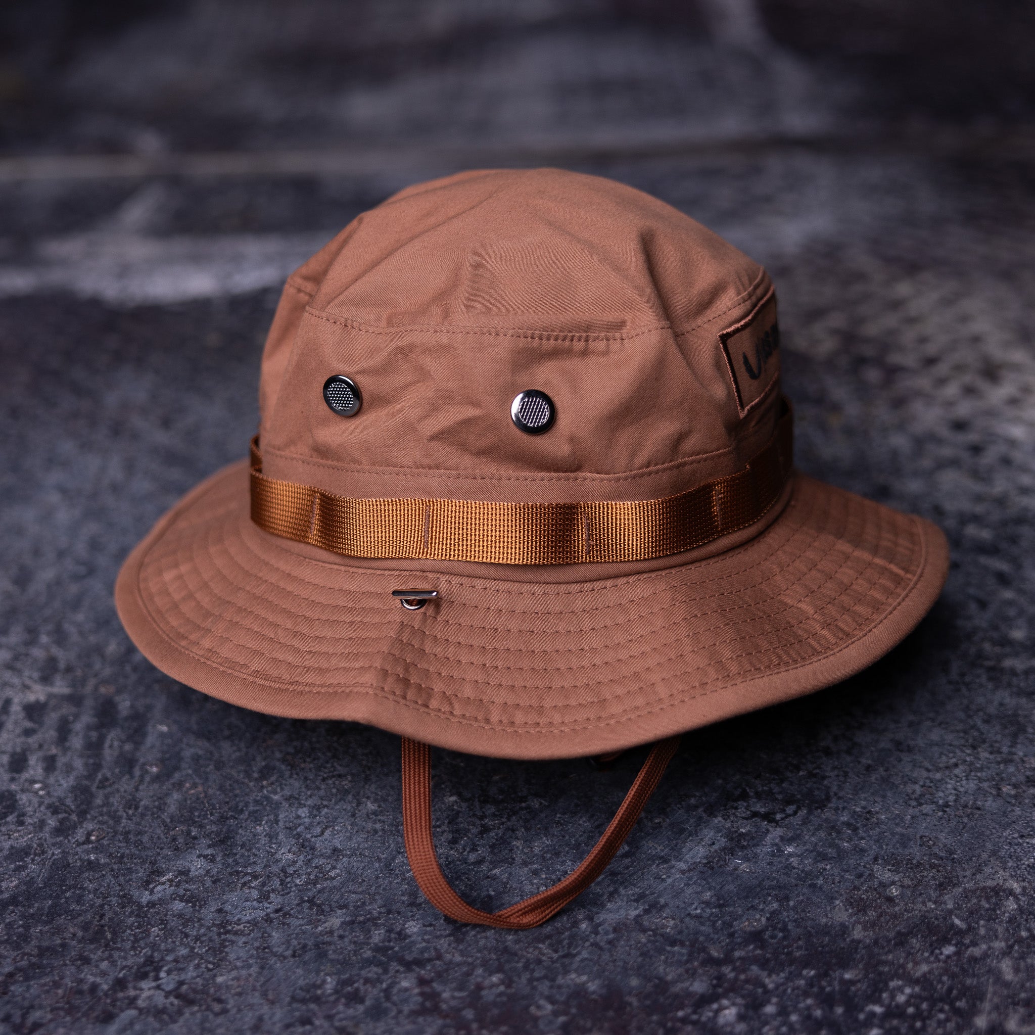 Flatlay FA'22 Clay Boonie Hat in tan, front view