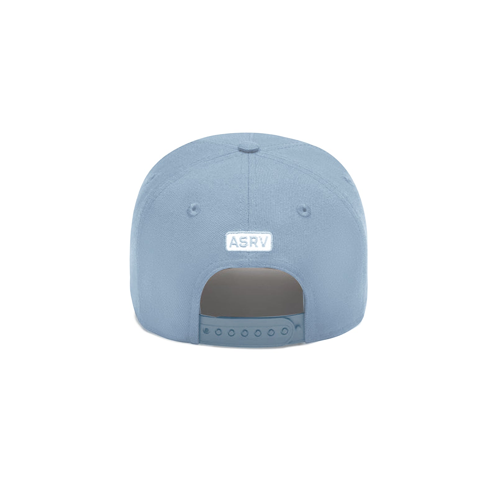 flatlay New Era 9Forty A-Frame Hat in light sky blue, back view