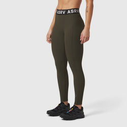 W071. LYCRA® Ribbed Legging - Olive