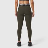 W071. LYCRA® Ribbed Legging - Olive