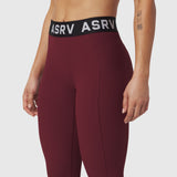 W071. LYCRA® Ribbed Legging - Crimson