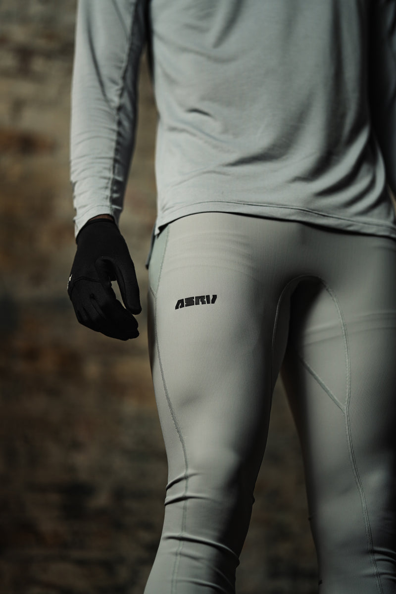 1146. Lycra® Ribbed Running Tight - Black