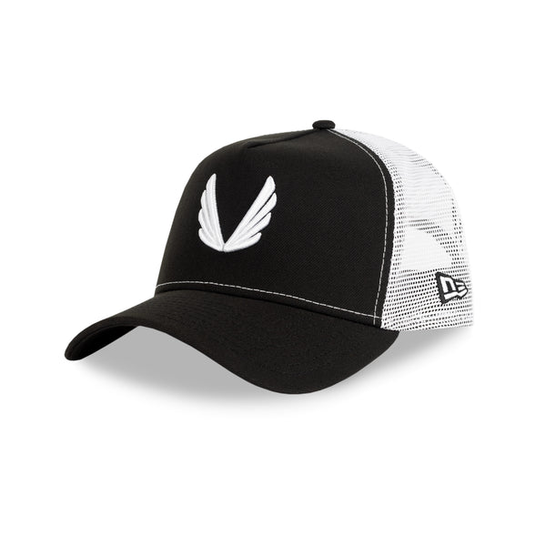 New Era 9Forty A-Frame Trucker Hat - Black/White “Wings” – ASRV
