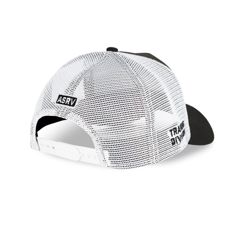 New Era 9Forty A-Frame Trucker Hat - Black/White “Wings”