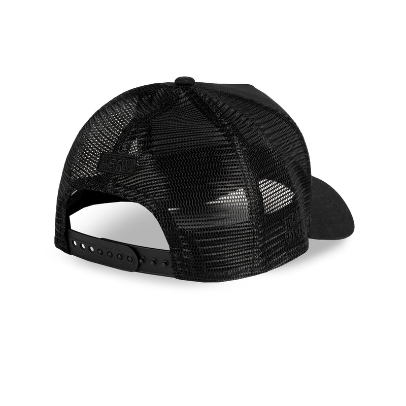 New Era 9Forty A-Frame Trucker Hat - Black/Black “Wings”