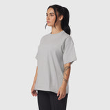 1102. Distressed Relaxed Tee - Heather Grey