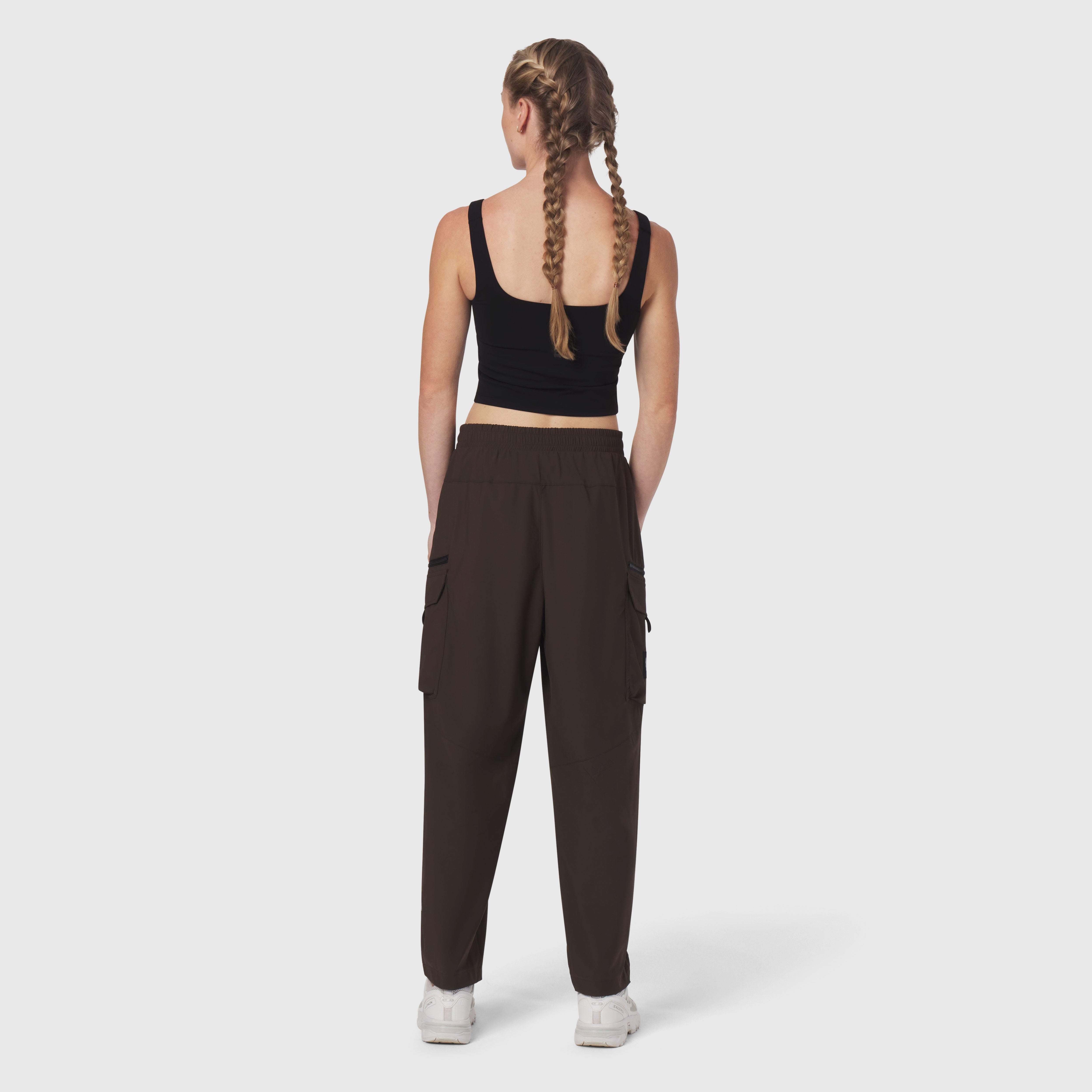 Tetra-Lite® Cargo City Pant in Dark Earth, back view on model
