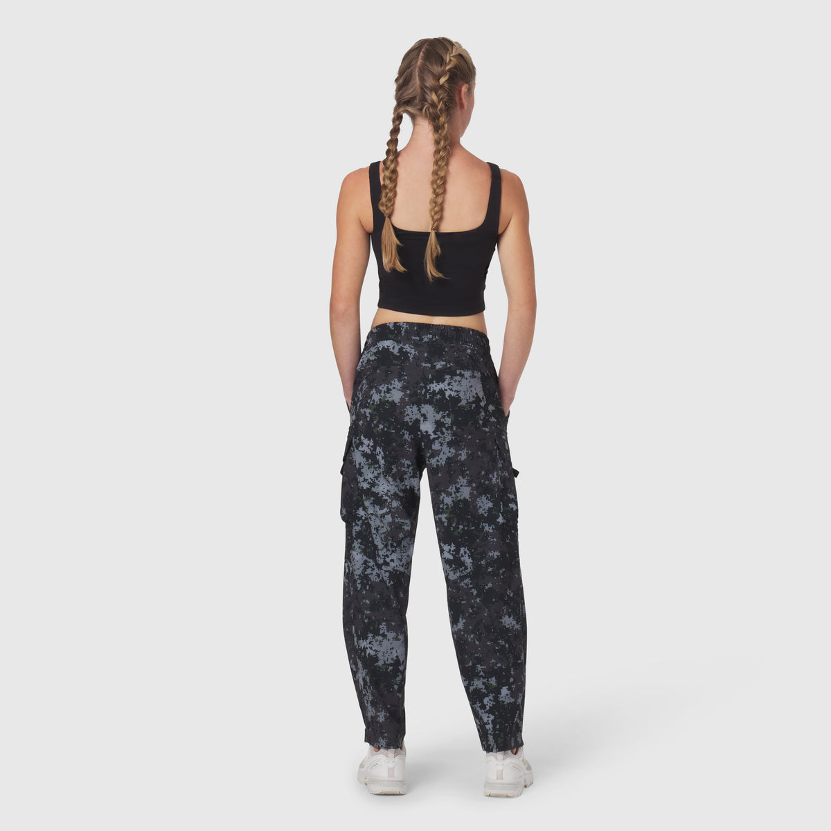 Tetra-Lite® Cargo City Pant in pixel camo, back view on model