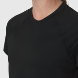 W018. AeroSilver® Cropped Tee - Black