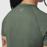 W018. AeroSilver® Cropped Tee - Sage