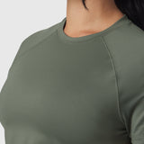 W018. AeroSilver® Cropped Tee - Sage