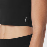 W019. LYCRA® Cropped Tee - Black
