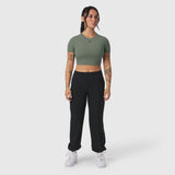 W019. LYCRA® Cropped Tee - Sage