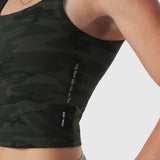 W022. LYCRA® 2-in-1 Tank Top - Dark Camo