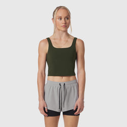 W022. LYCRA® 2-in-1 Tank Top - Olive