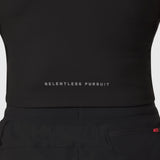 W023. LYCRA® Ribbed Mockneck Tank - Black