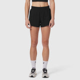 W026. Aerotex™ Side Split Run Short - Black