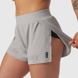 W026. Aerotex™ Side Split Run Short - Slate Grey