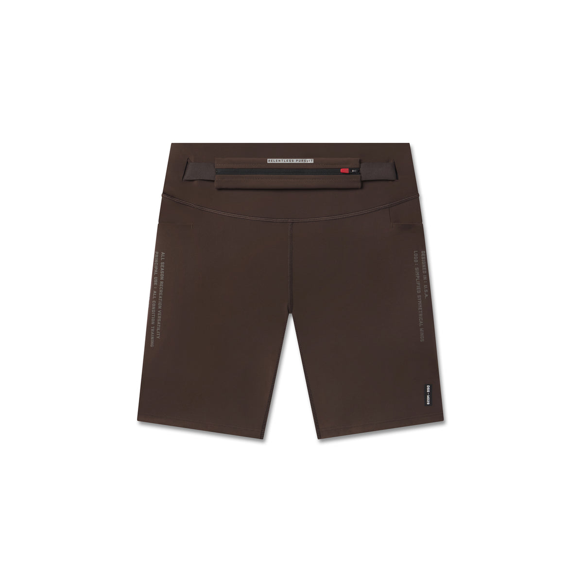 LYCRA® 3-in-1 Biker Short in Dark Earth, front view
