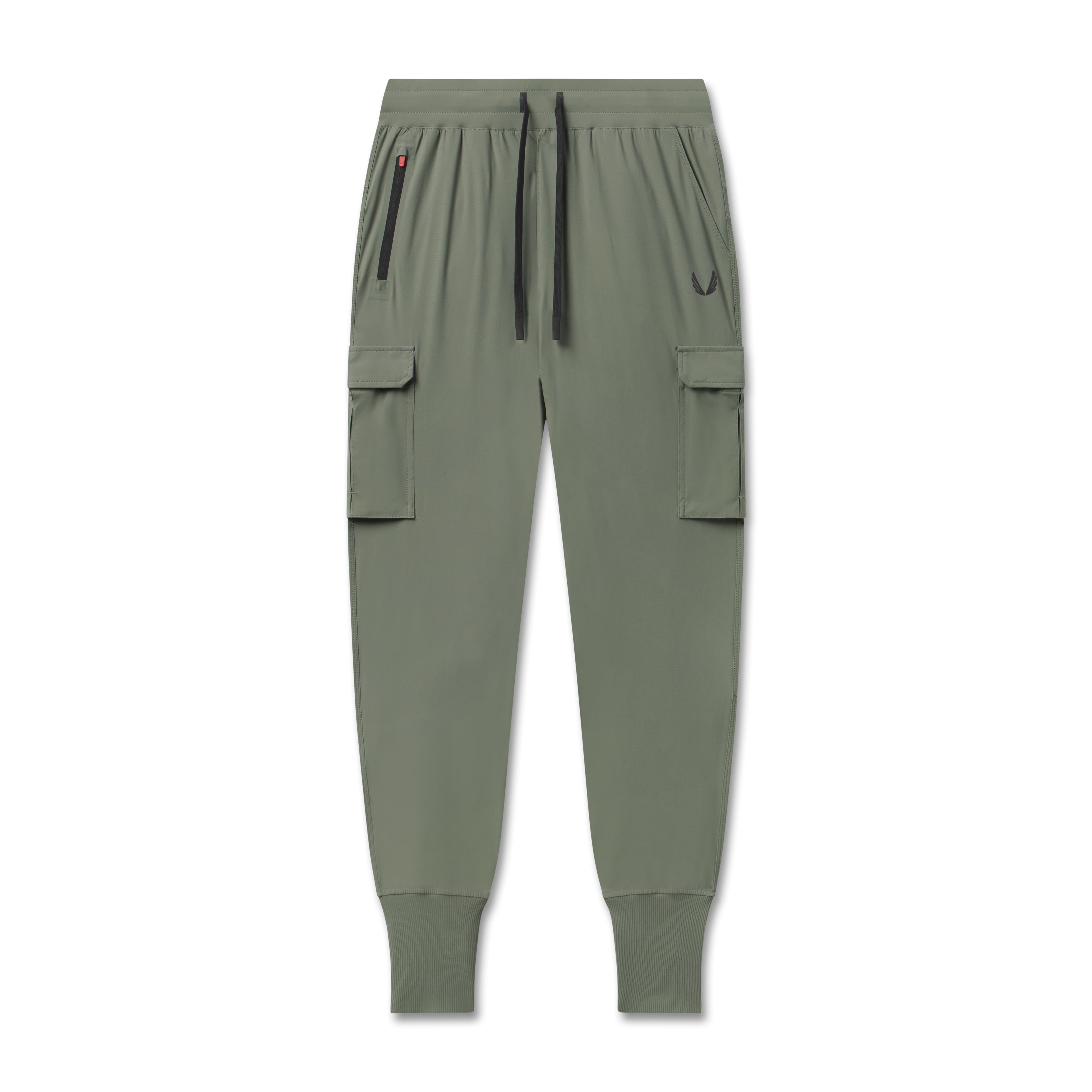 Tetra-Lite Cargo High Rib Jogger in sage, front view