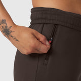 W034. Sorona® Terry Straight Leg Sweats - Dark Earth