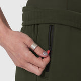 W034. Sorona® Terry Straight Leg Sweats - Olive