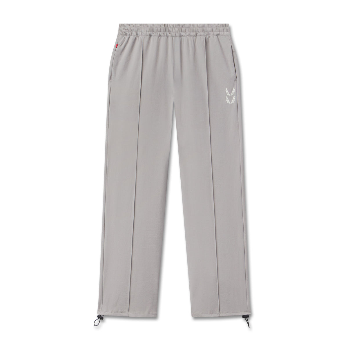 Flatlay of W036 Ripstop Relaxed Track Pant in slate grey, full length front view