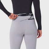 W059. Hybrid Belt-Pack Run Legging - Slate Grey