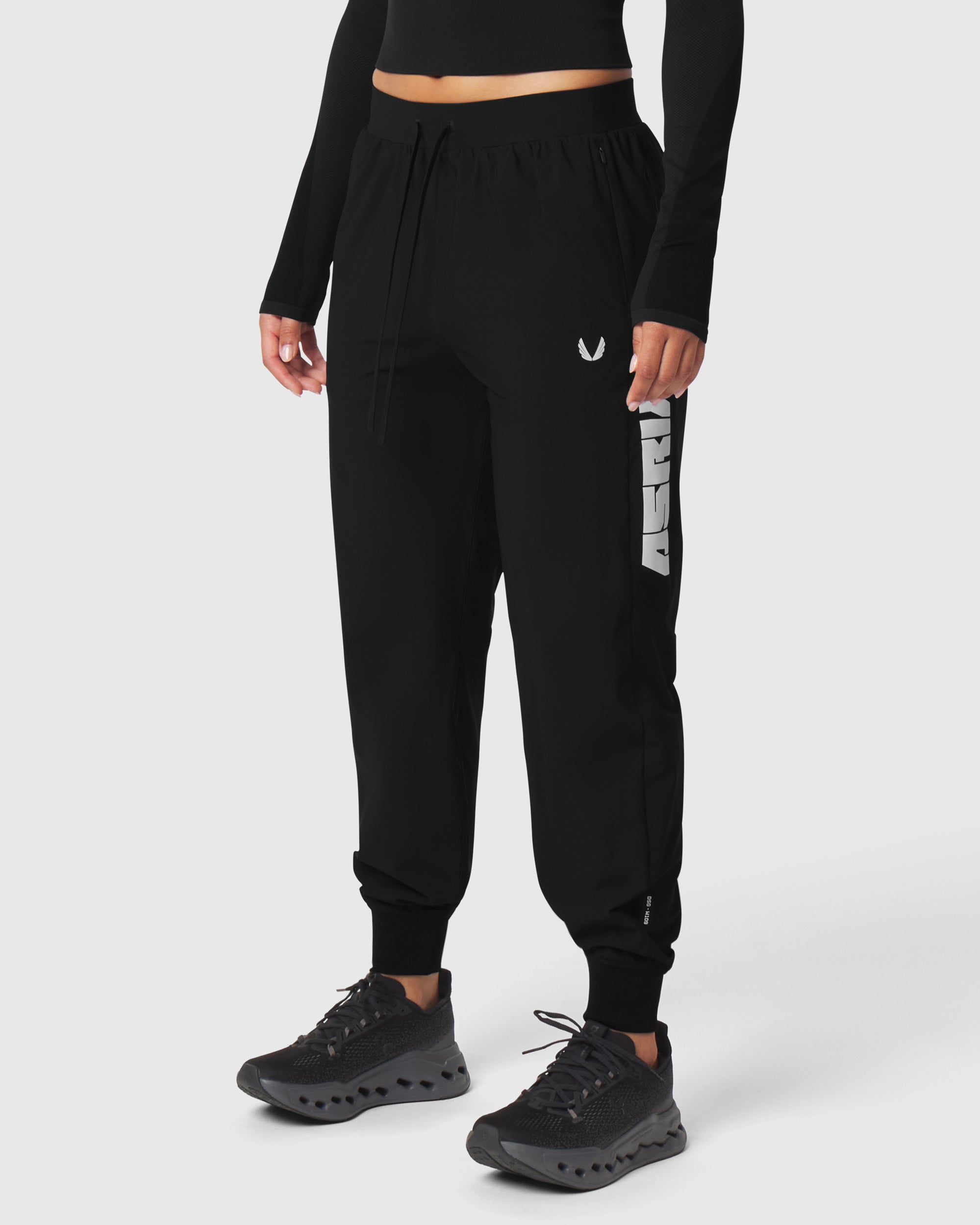W109. Tetra-Lite® Cuffed Training Jogger - Black "Blade"