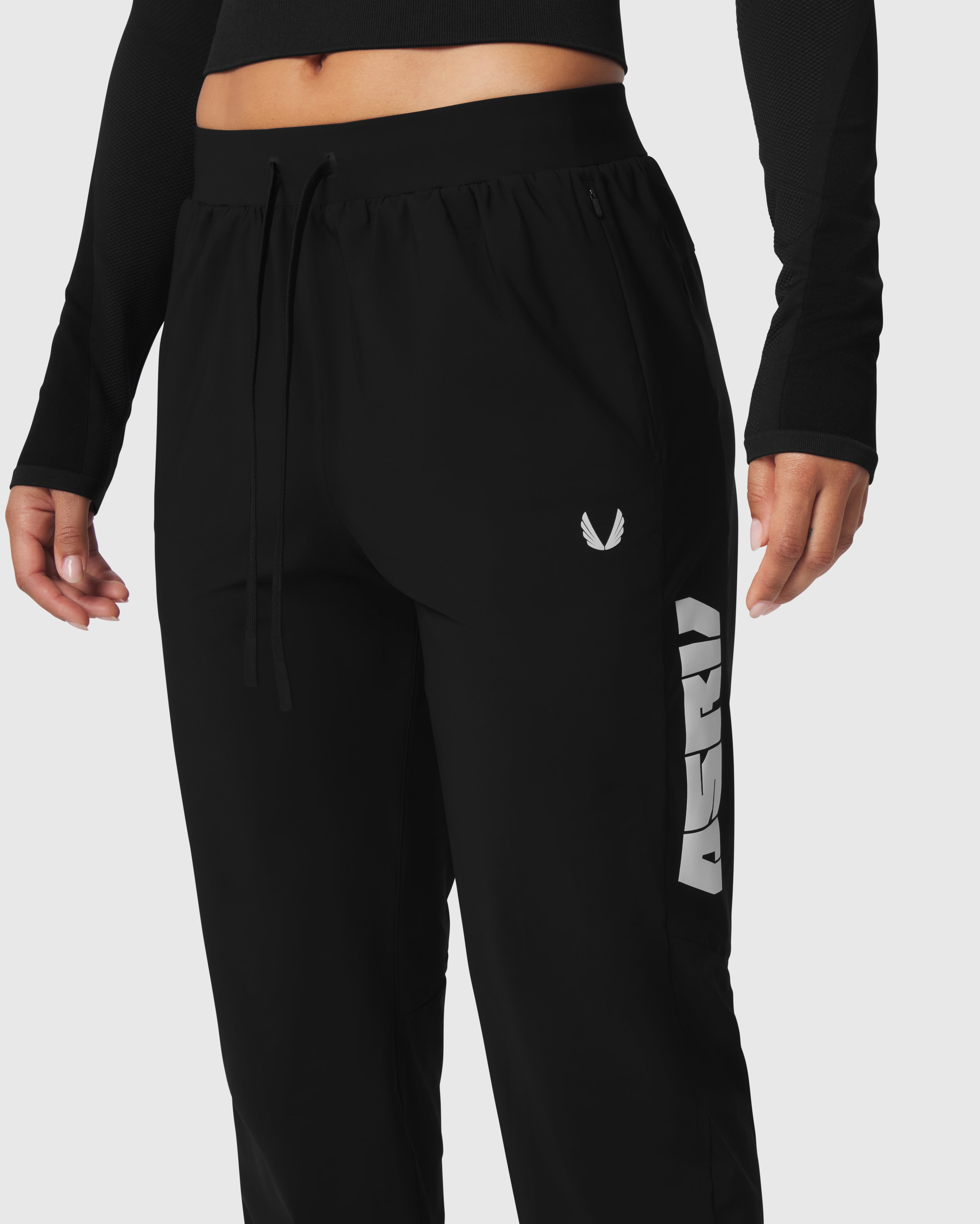 W109. Tetra-Lite® Cuffed Training Jogger - Black "Blade"