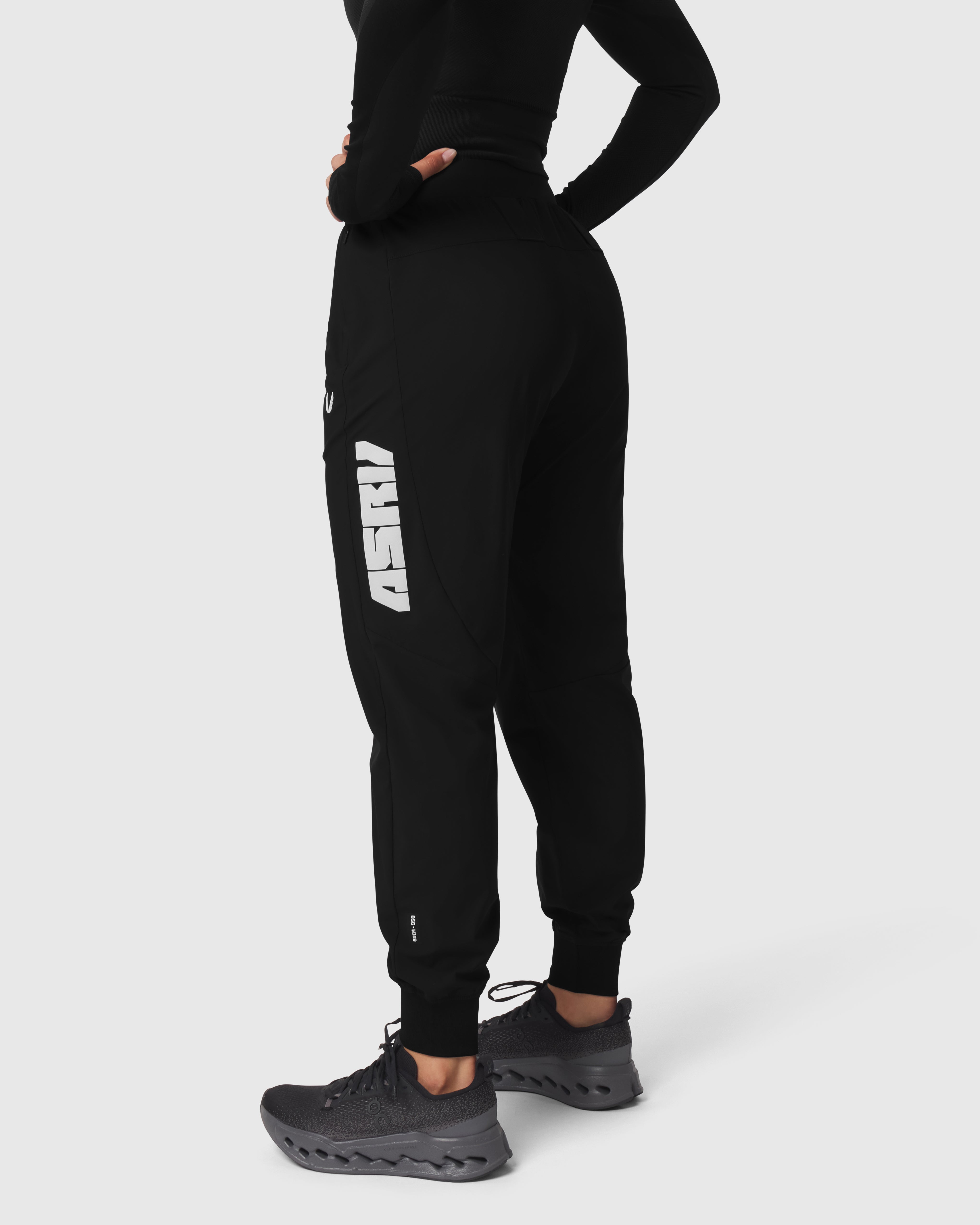 W109. Tetra-Lite® Cuffed Training Jogger - Black "Blade"