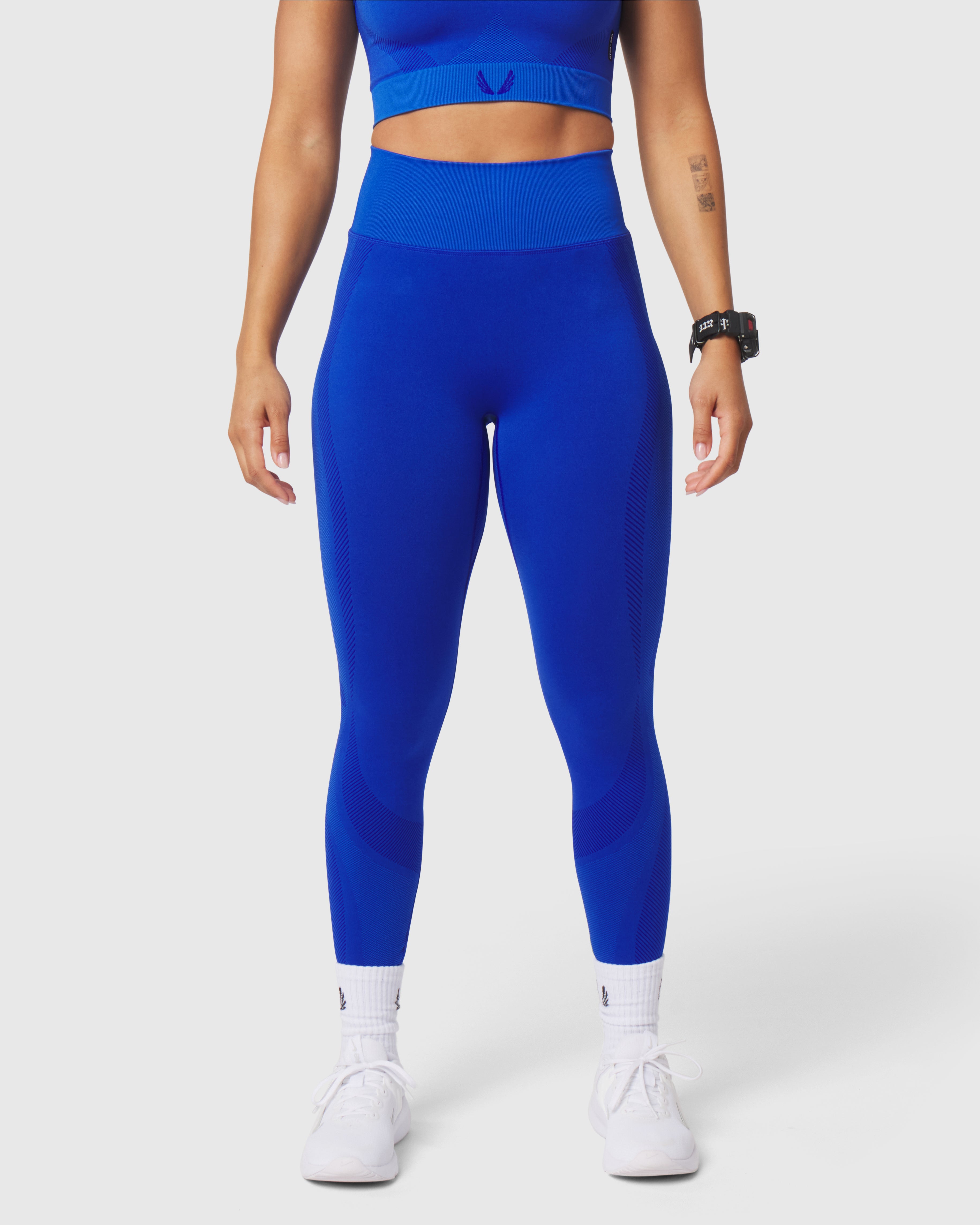 W114. Seamless Legging - Electric Blue