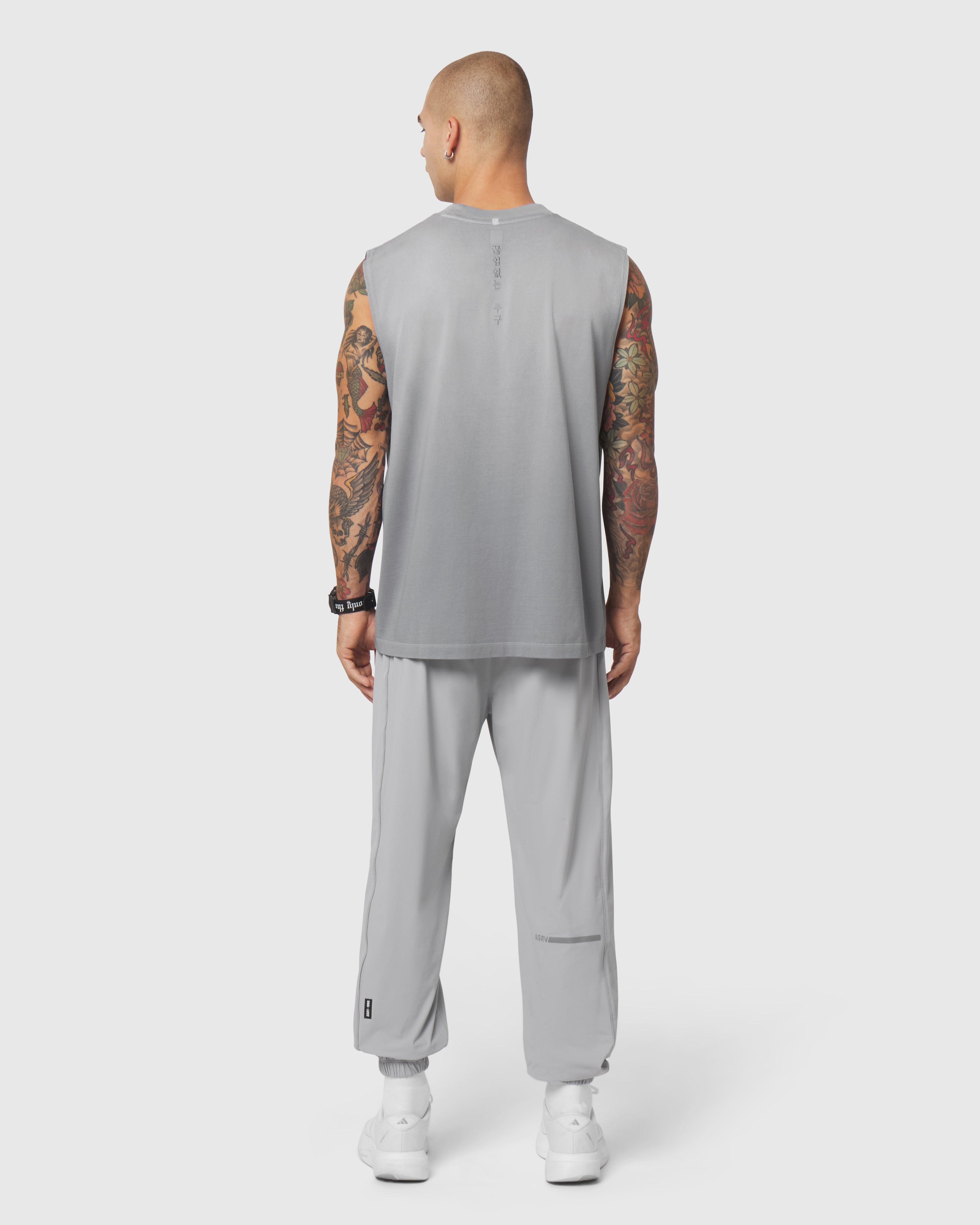 0807. Tech Essential™ Relaxed Cutoff - Slate Grey Sun Fade