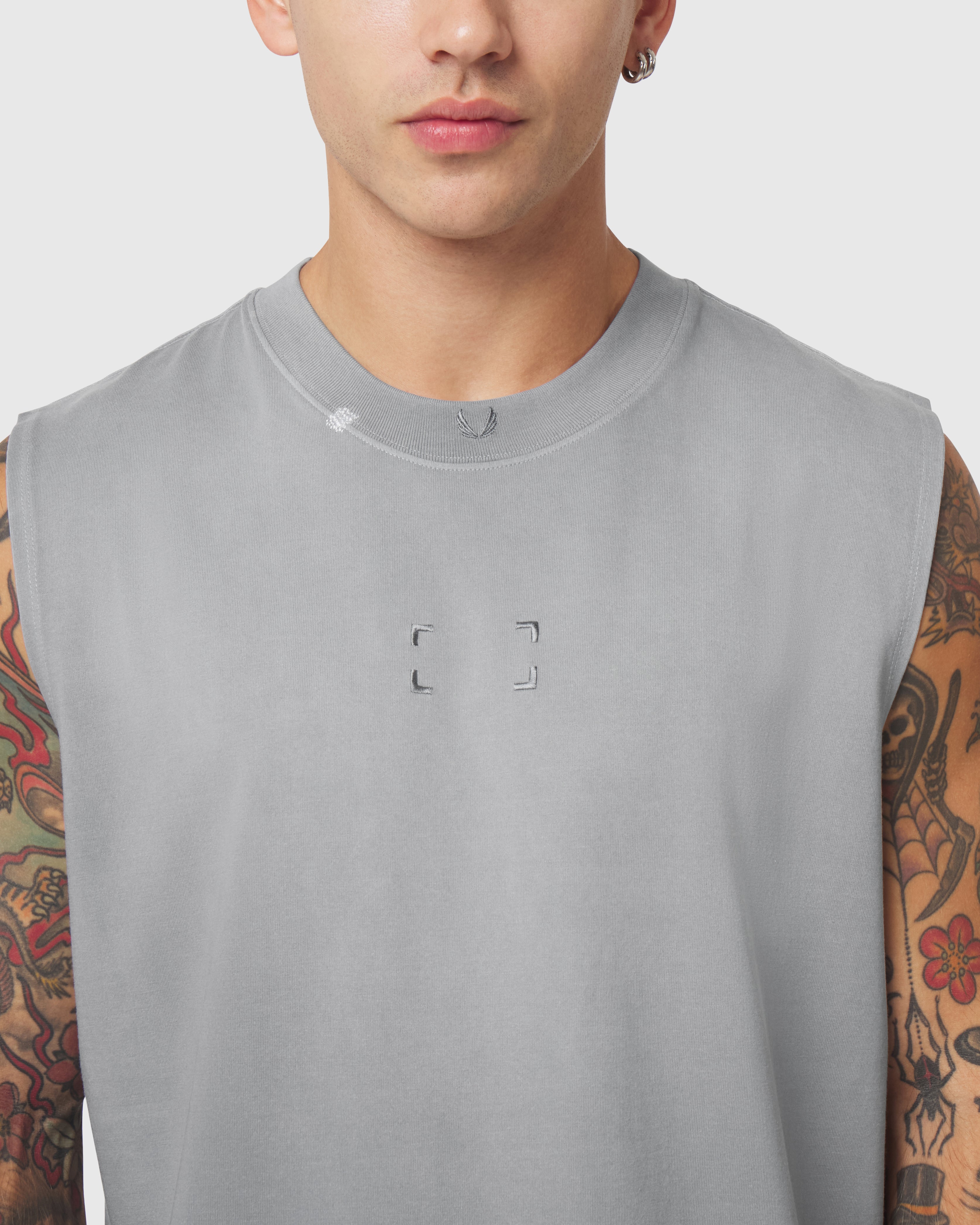 0807. Tech Essential™ Relaxed Cutoff - Slate Grey Sun Fade