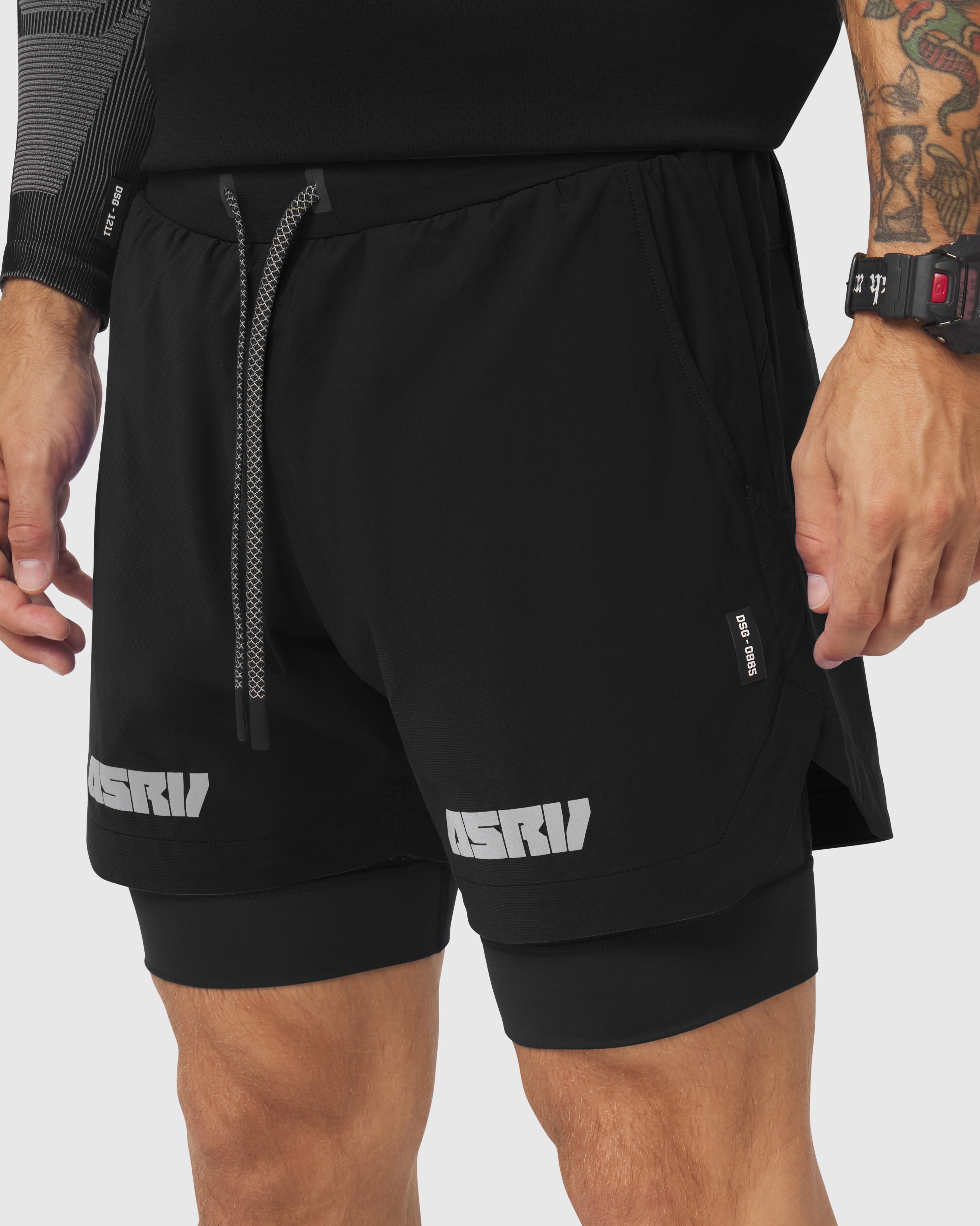 0865. Tetra-Lite® 5" Liner Short - Black "Blade"/Black