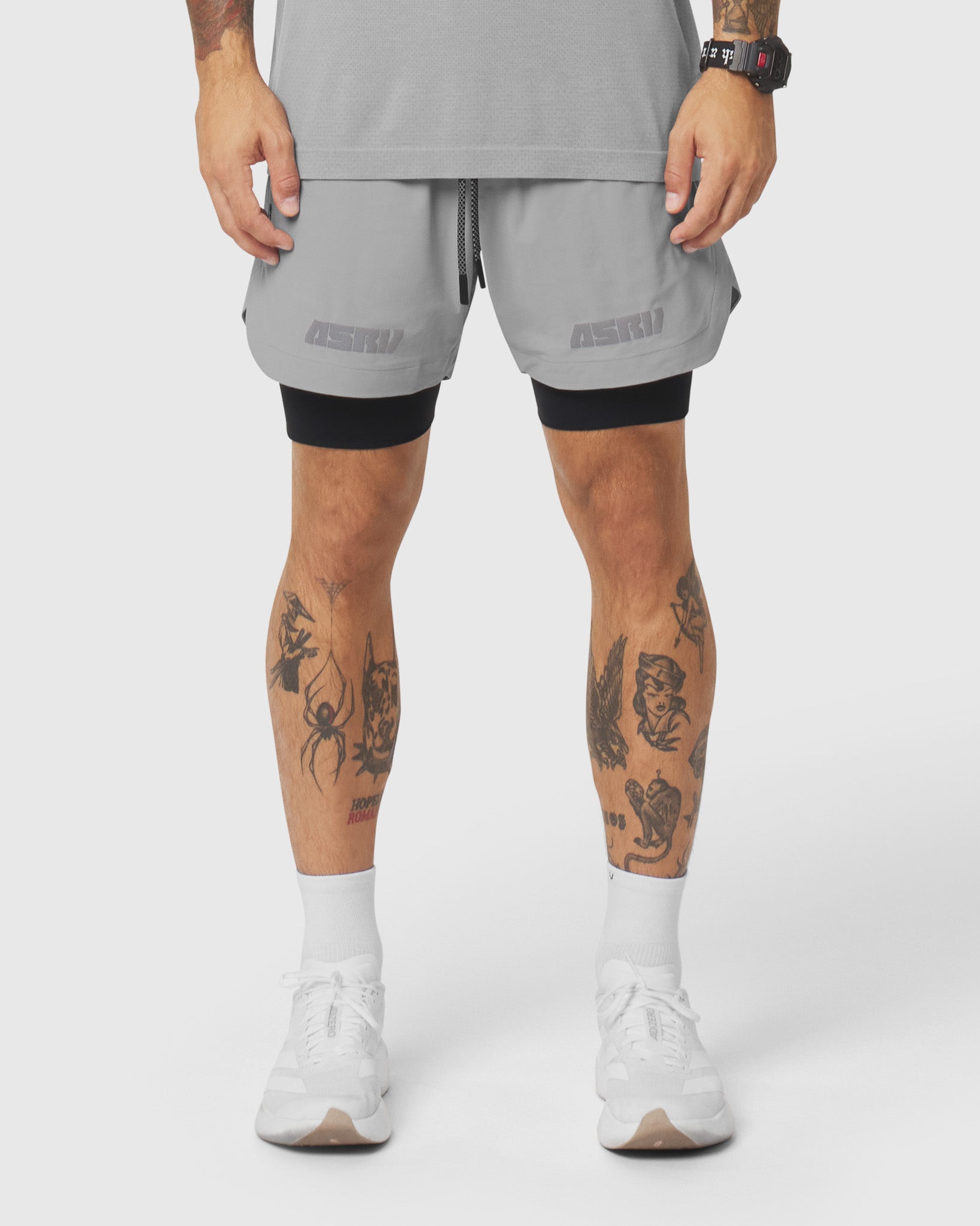 0865. Tetra-Lite® 5" Liner Short - Slate Grey "Blade"/Black