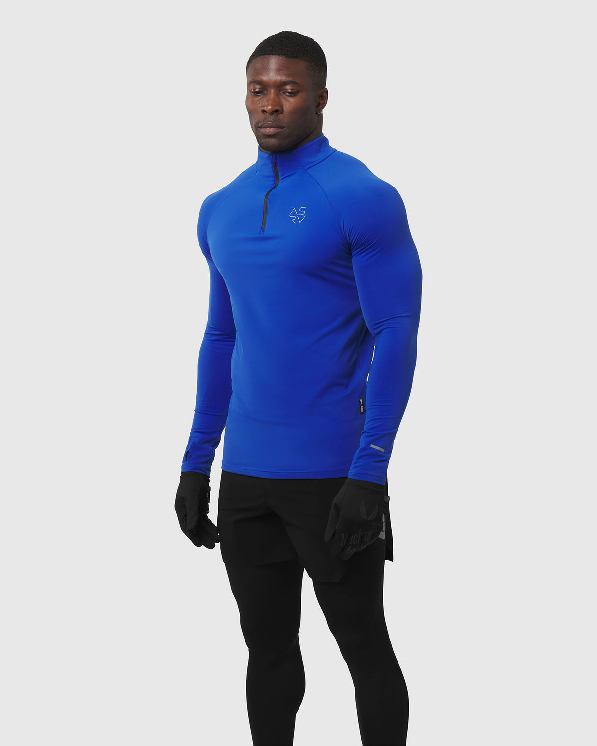 0906. Thermal Training Quarter Zip - Electric Blue "Cyber"