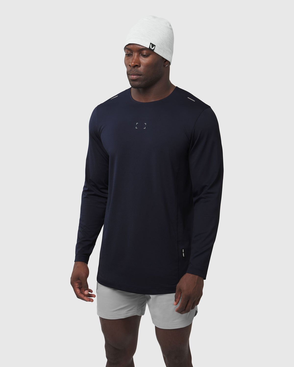 0907. AeroSilver® Training Long Sleeve - Navy "Space Bracket"