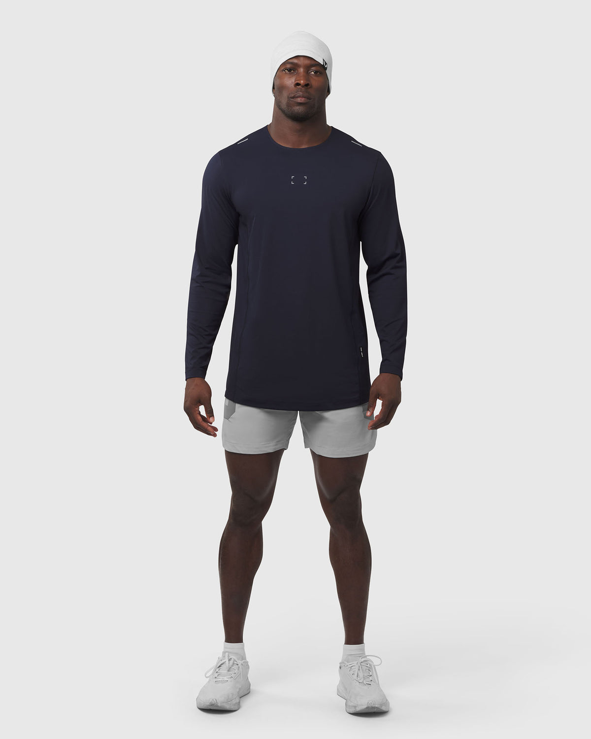0907. AeroSilver® Training Long Sleeve - Navy "Space Bracket"