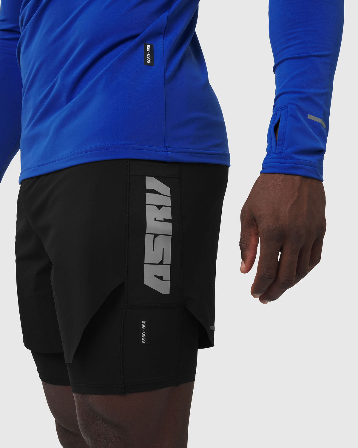 0953. Aerotex™ Hybrid Liner Short - Black/Black "Blade"