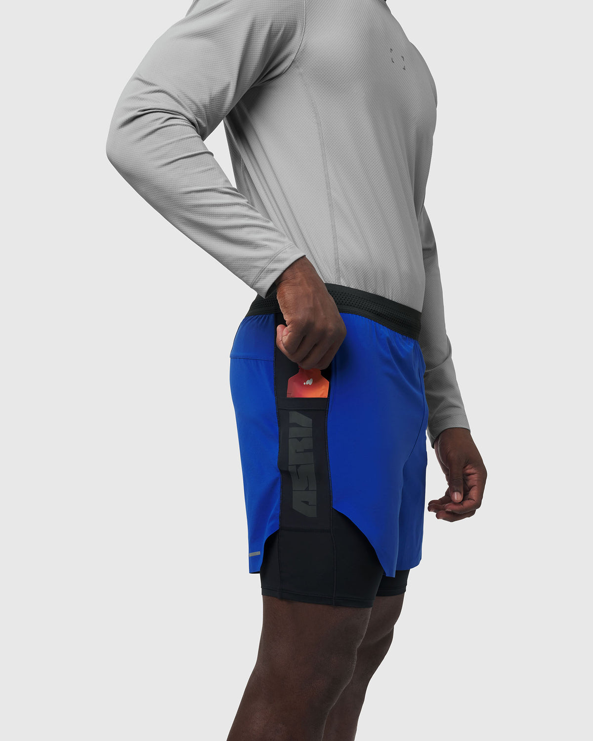 0953. Aerotex™ Hybrid Liner Short - Electric Blue/Black"Blade"