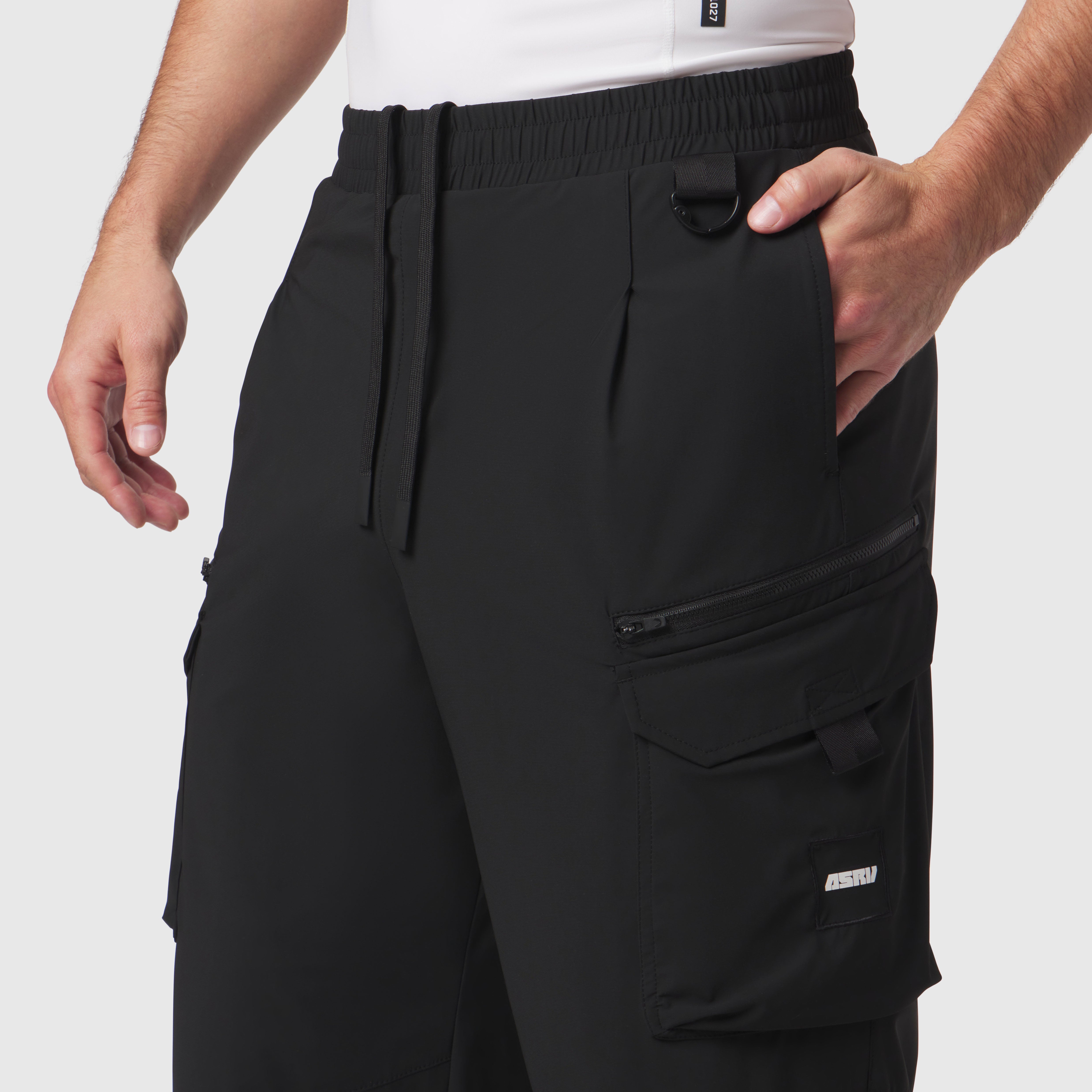 Tetra-Lite® Cargo City Pant in black, modeled from waist down showing front pockets and cargo details