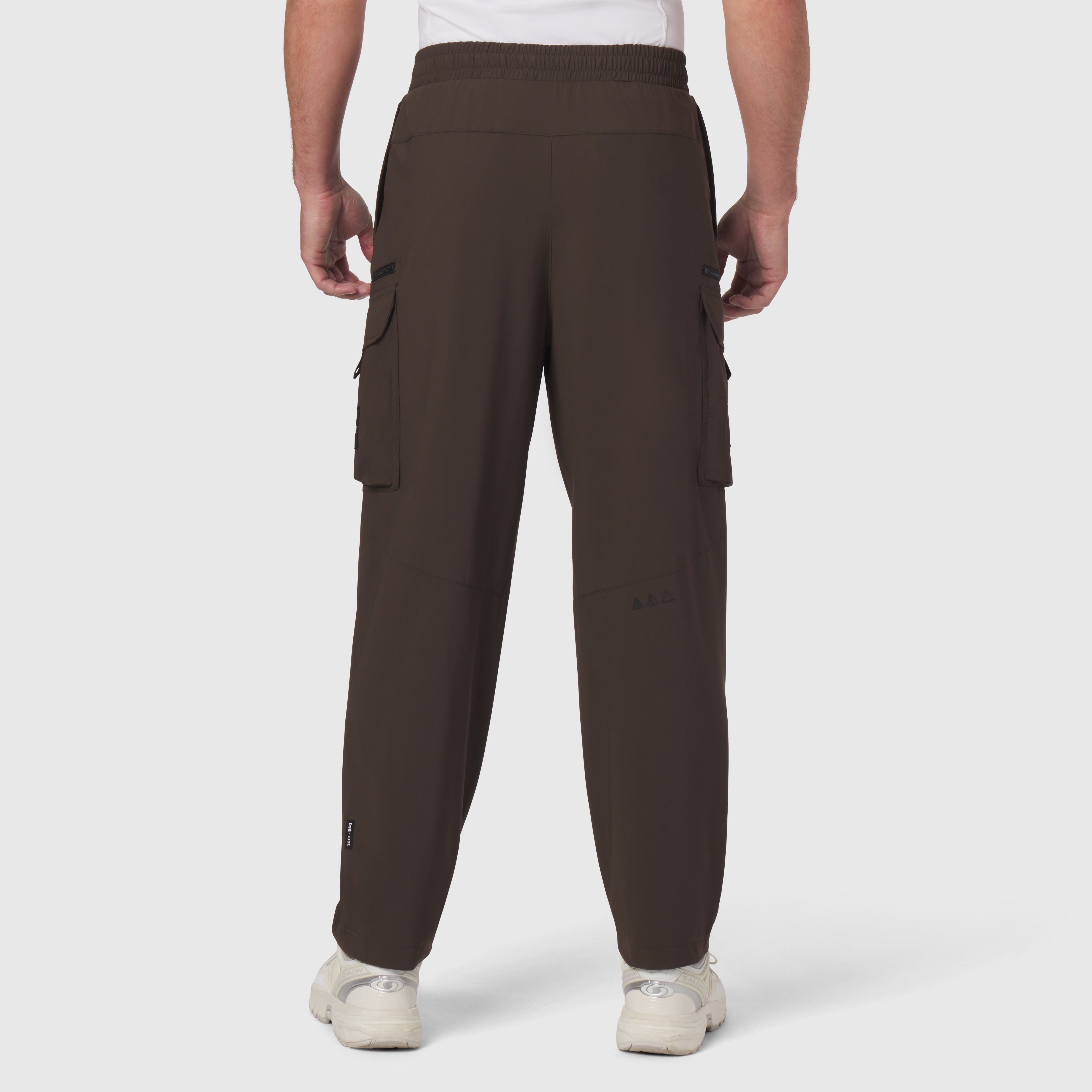 Tetra-Lite® Cargo City Pant in Dark Earth, back view on model