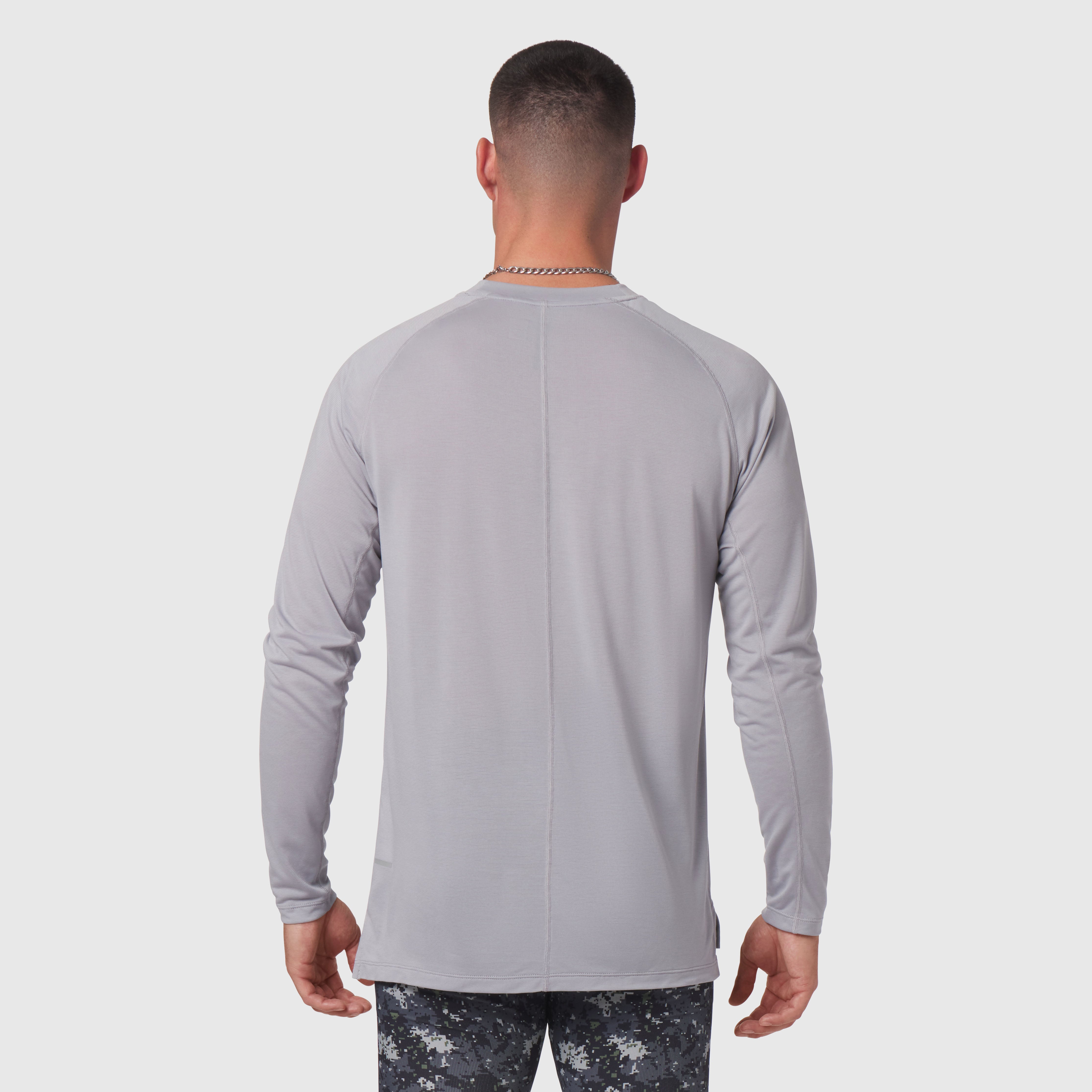 Polartec® Delta Longsleeve in Slate Grey, back view on model