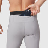 1146. Lycra® Ribbed Running Tight - Slate Grey