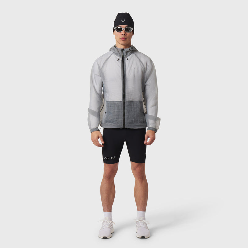 1162. Weather-Ready Transparent Ripstop Shell Jacket - Slate Grey
